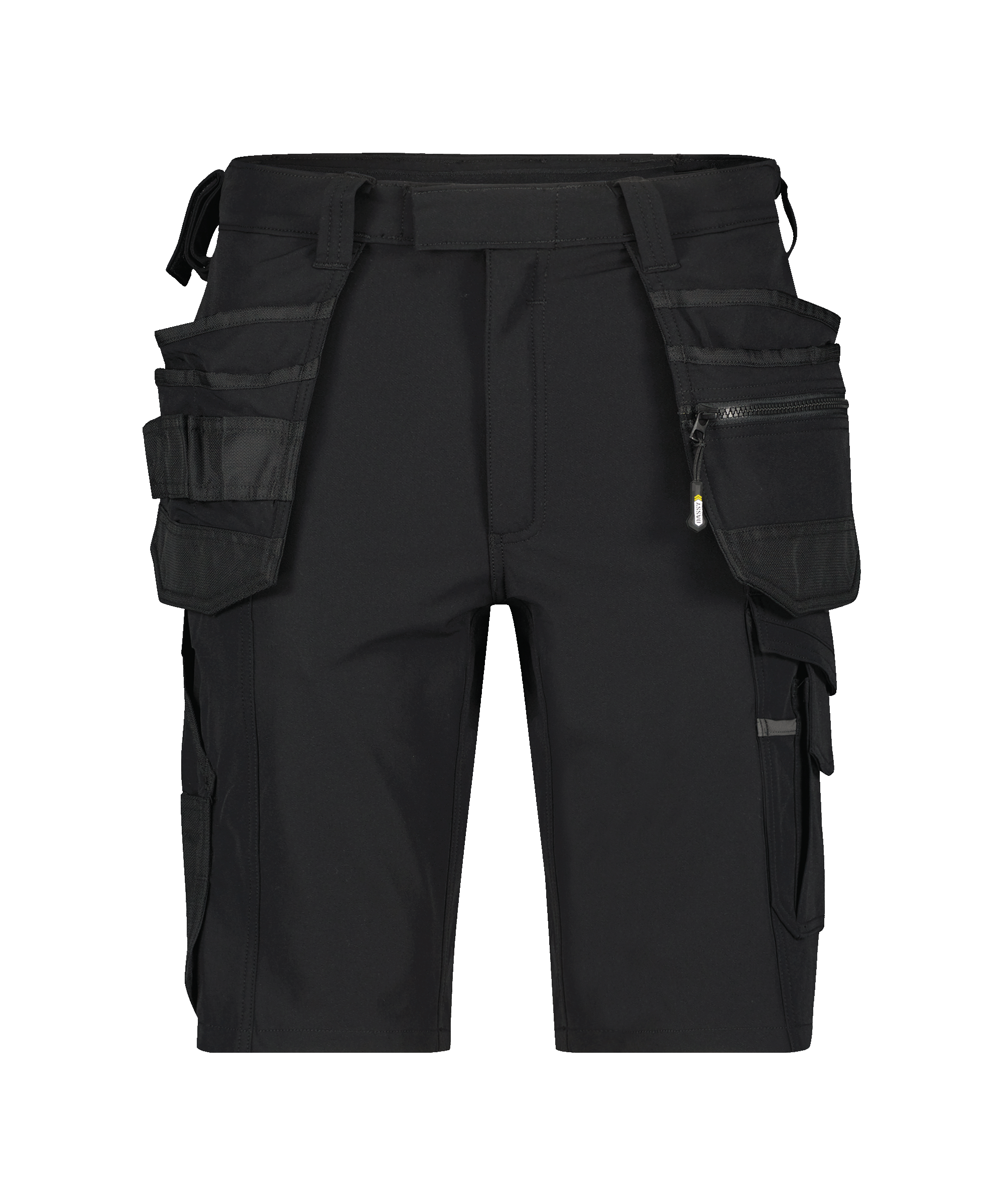 dassy aurax shorts with holster pockets and stretch black front 