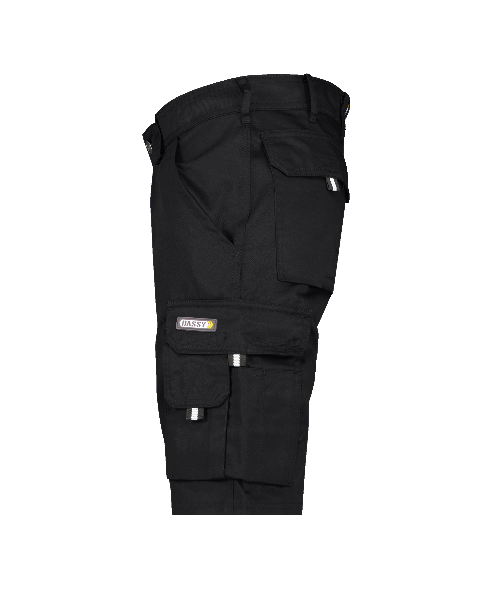 dassy bari work shorts black side 