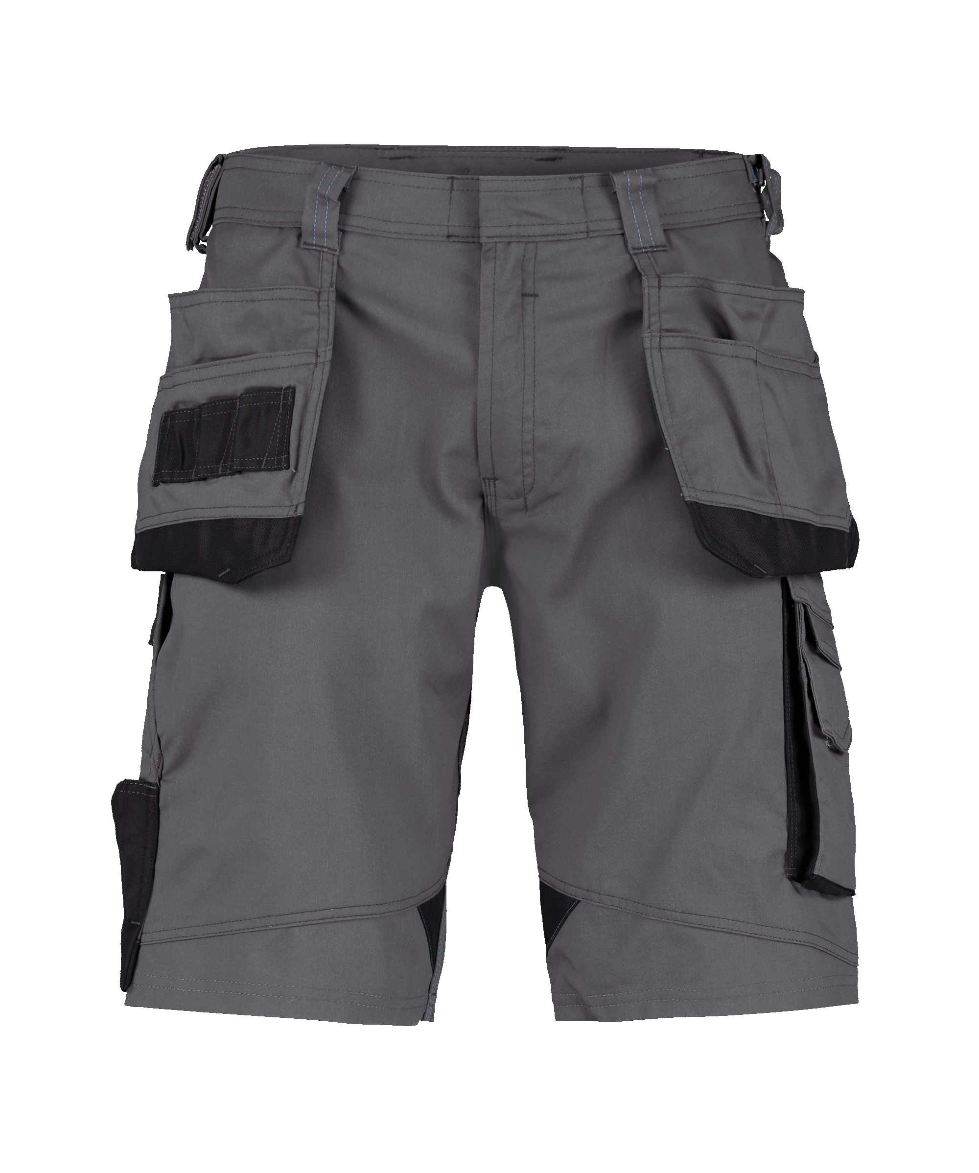 dassy bionic shorts with holster pockets anthracite grey black front 