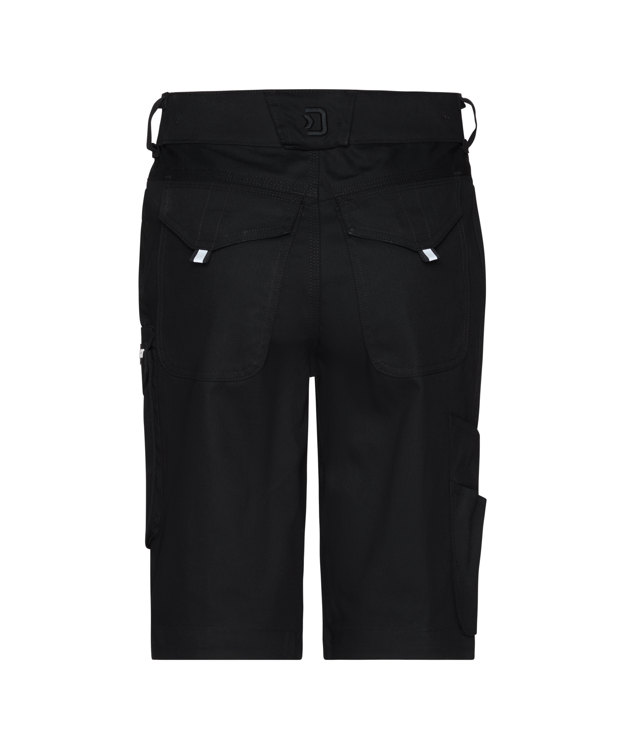 dassy botta flex women work shorts with stretch for women black back 