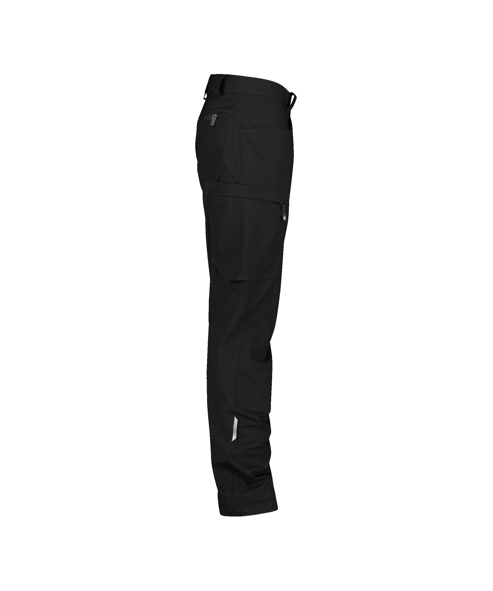 dassy bryce work trousers black side 