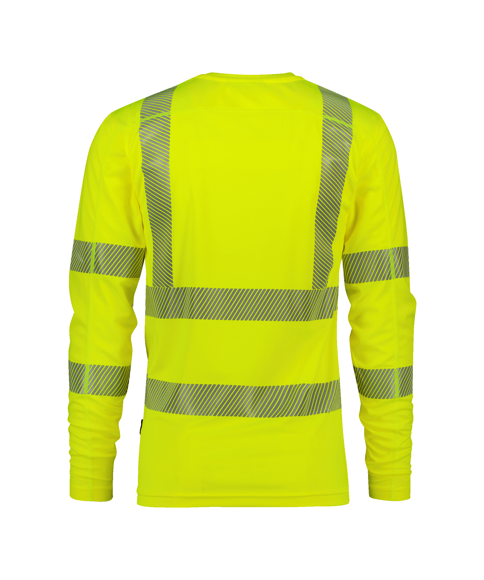 dassy carterville high visibility uv t shirt with long sleeves fluo yellow back 