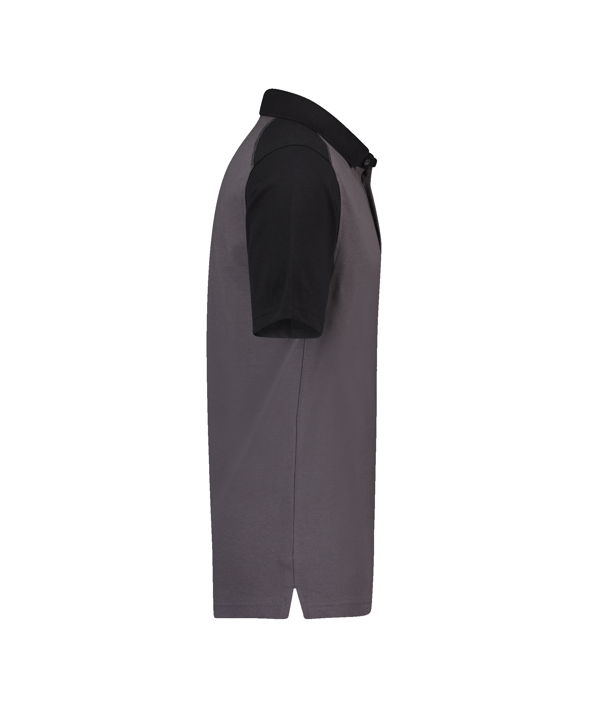 dassy cesar two tone polo shirt cement grey black side 