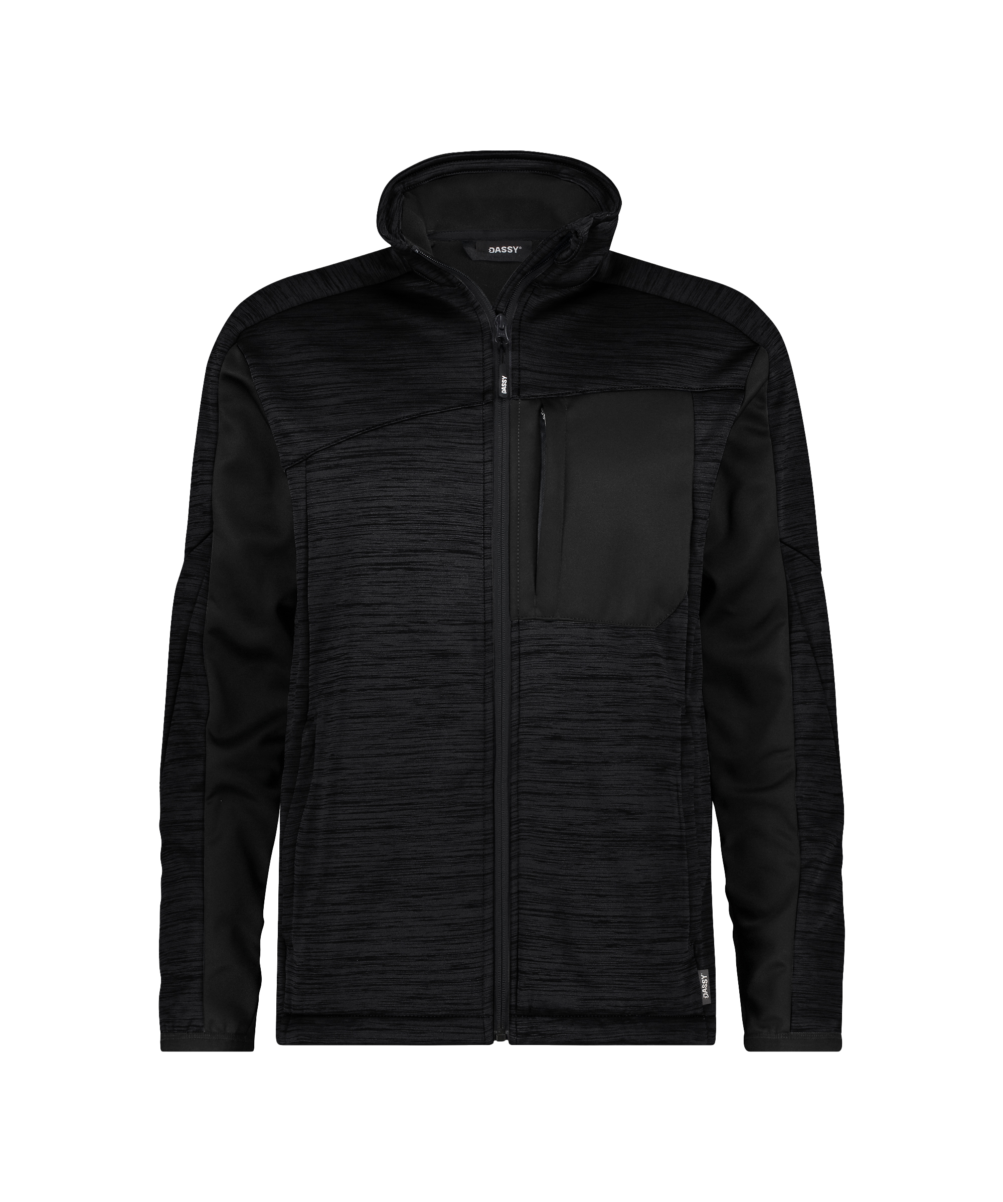 dassy convex next midlayer jacket black front 