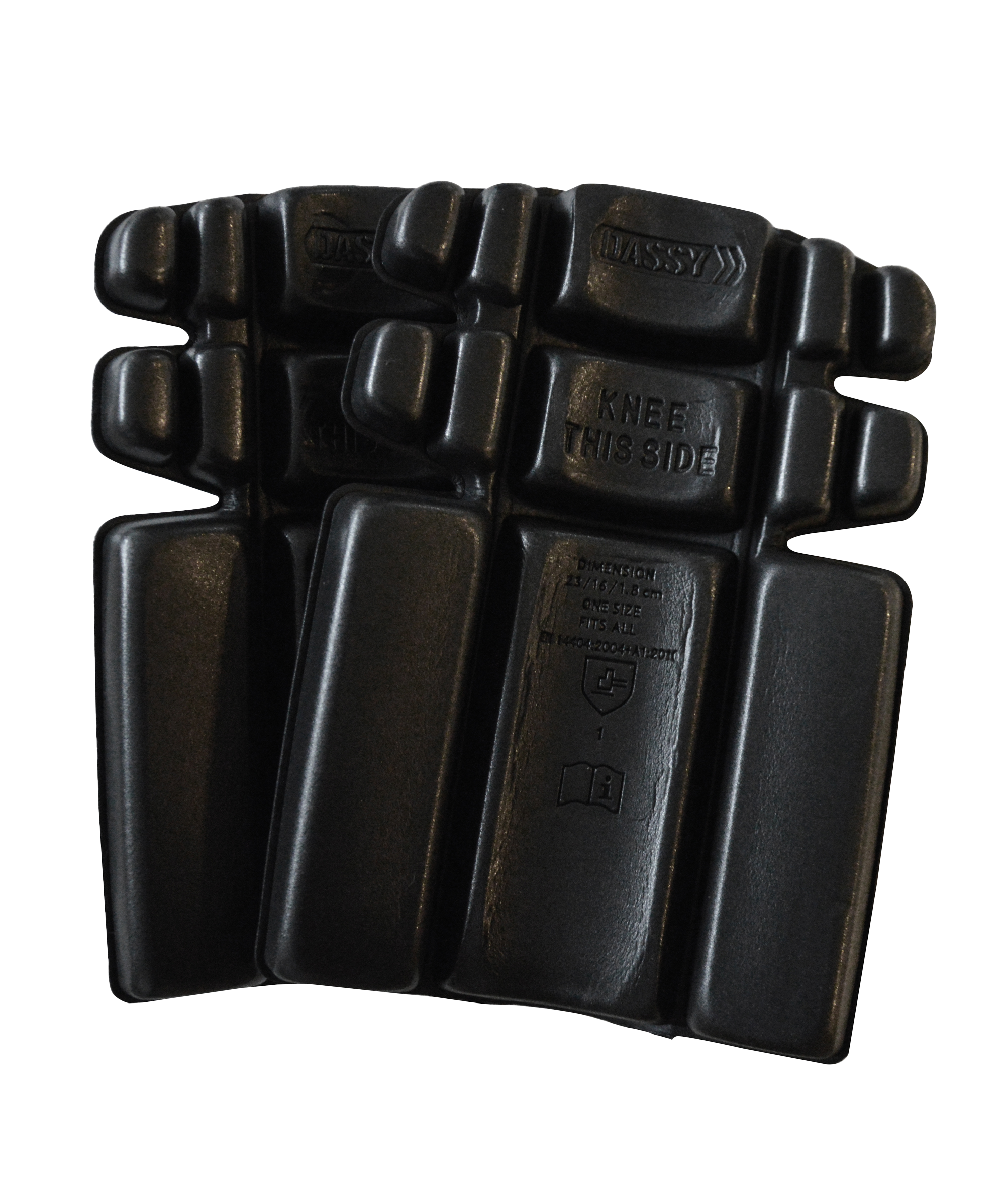 dassy cratos certified knee pads (type 2 level 1) black front 