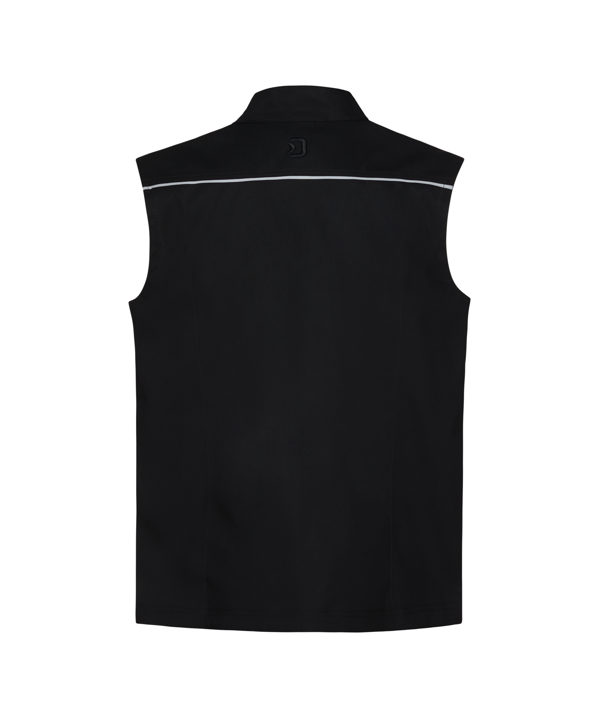 dassy ellis sleeveless work jacket black back 