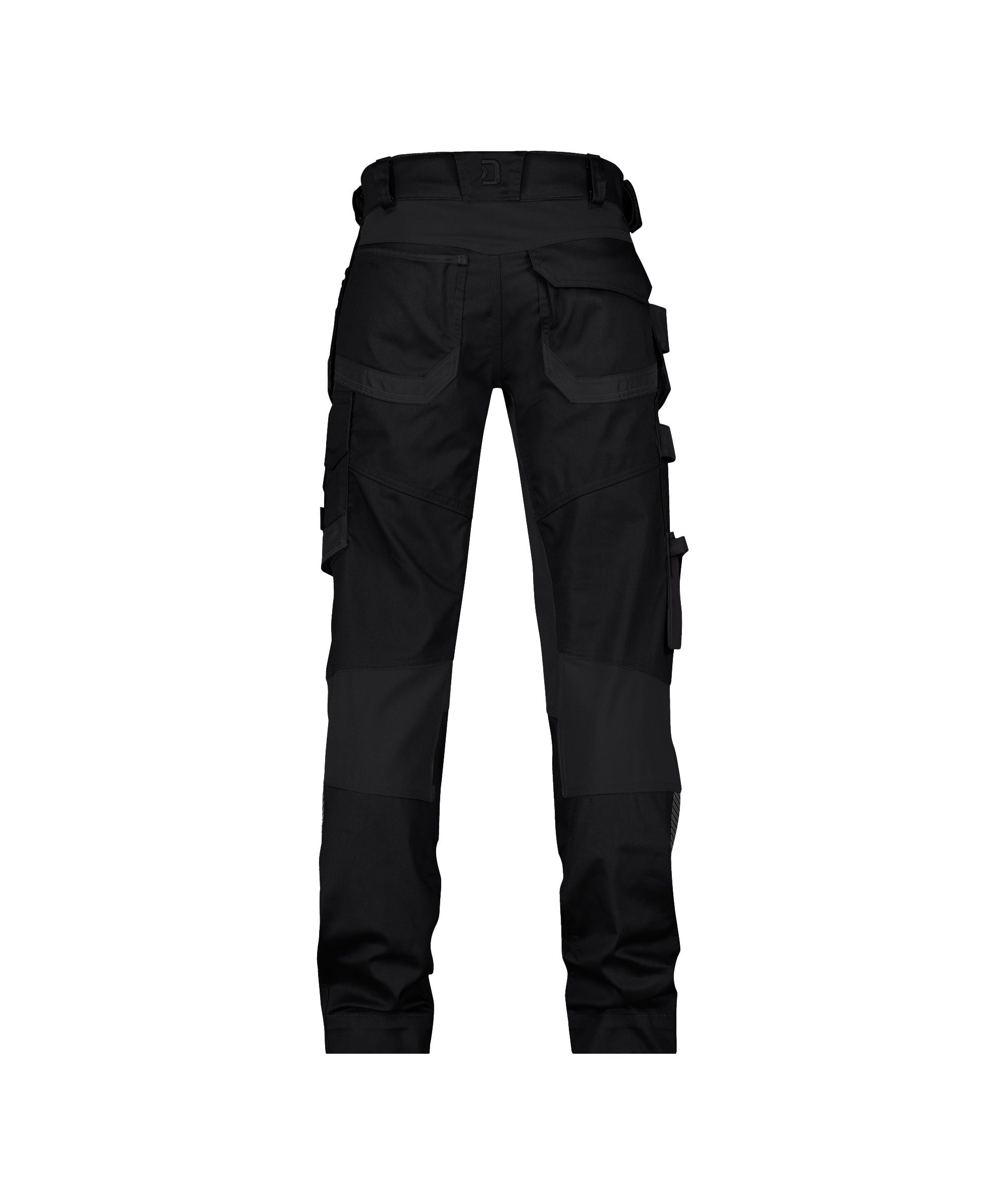 dassy flux next trousers with stretch holster and knee pockets black back 