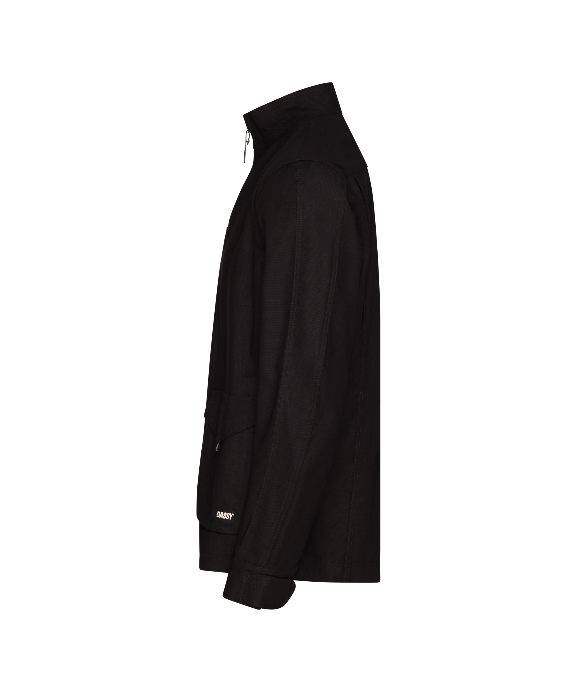dassy foster work jacket black side 
