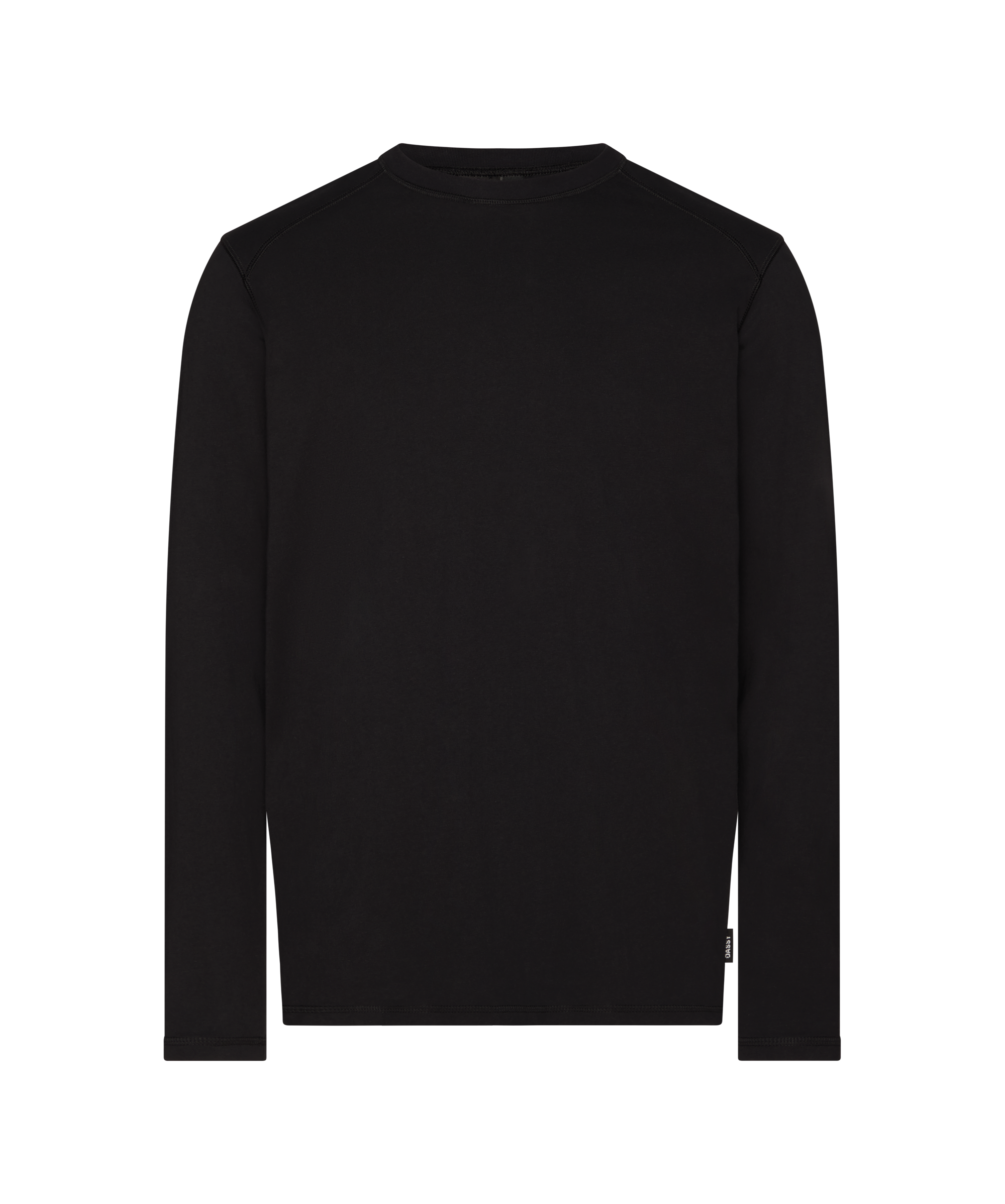 dassy fund t shirt with long sleeves black front 