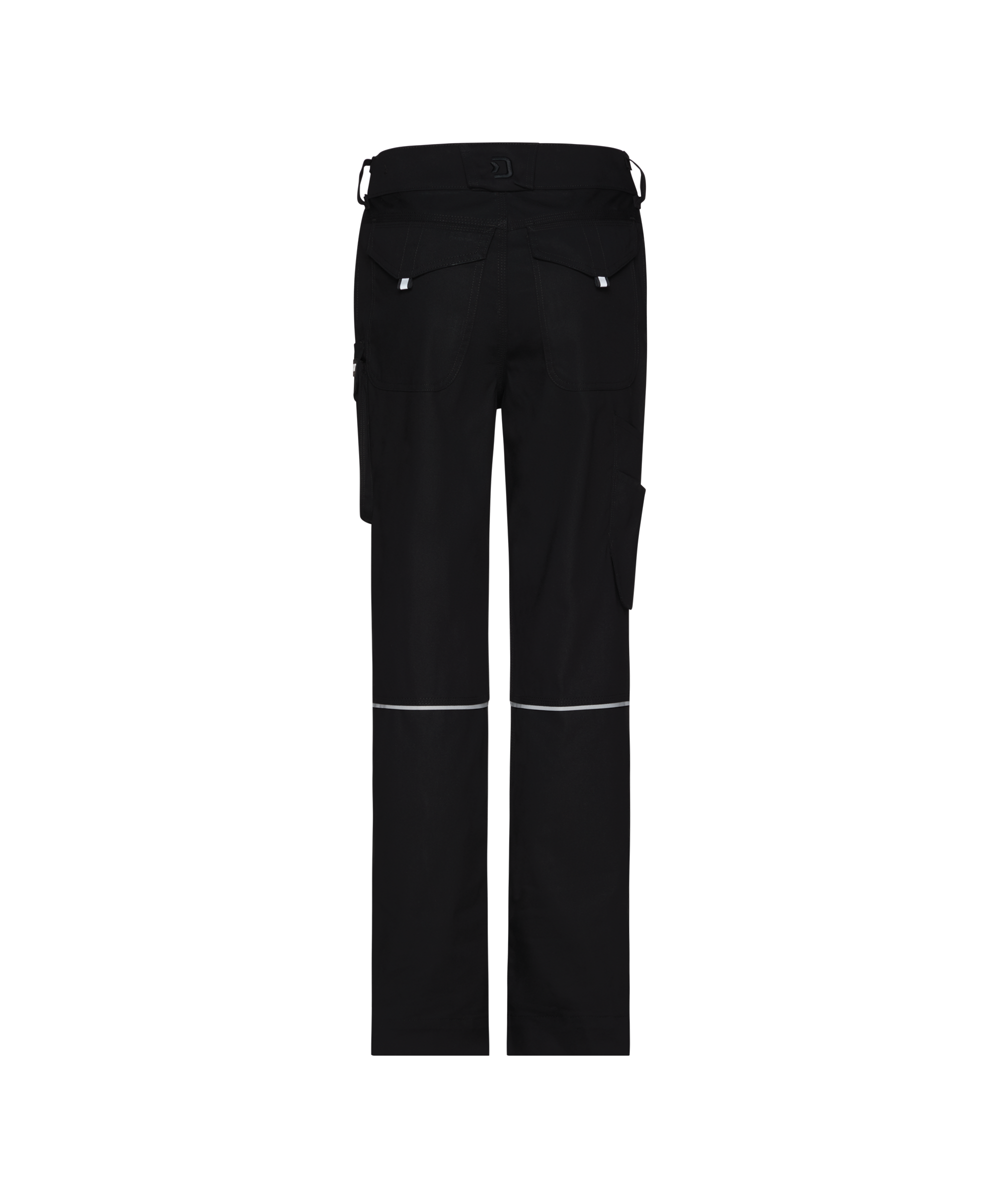 dassy gaudi flex women work trousers with stretch for women black back 