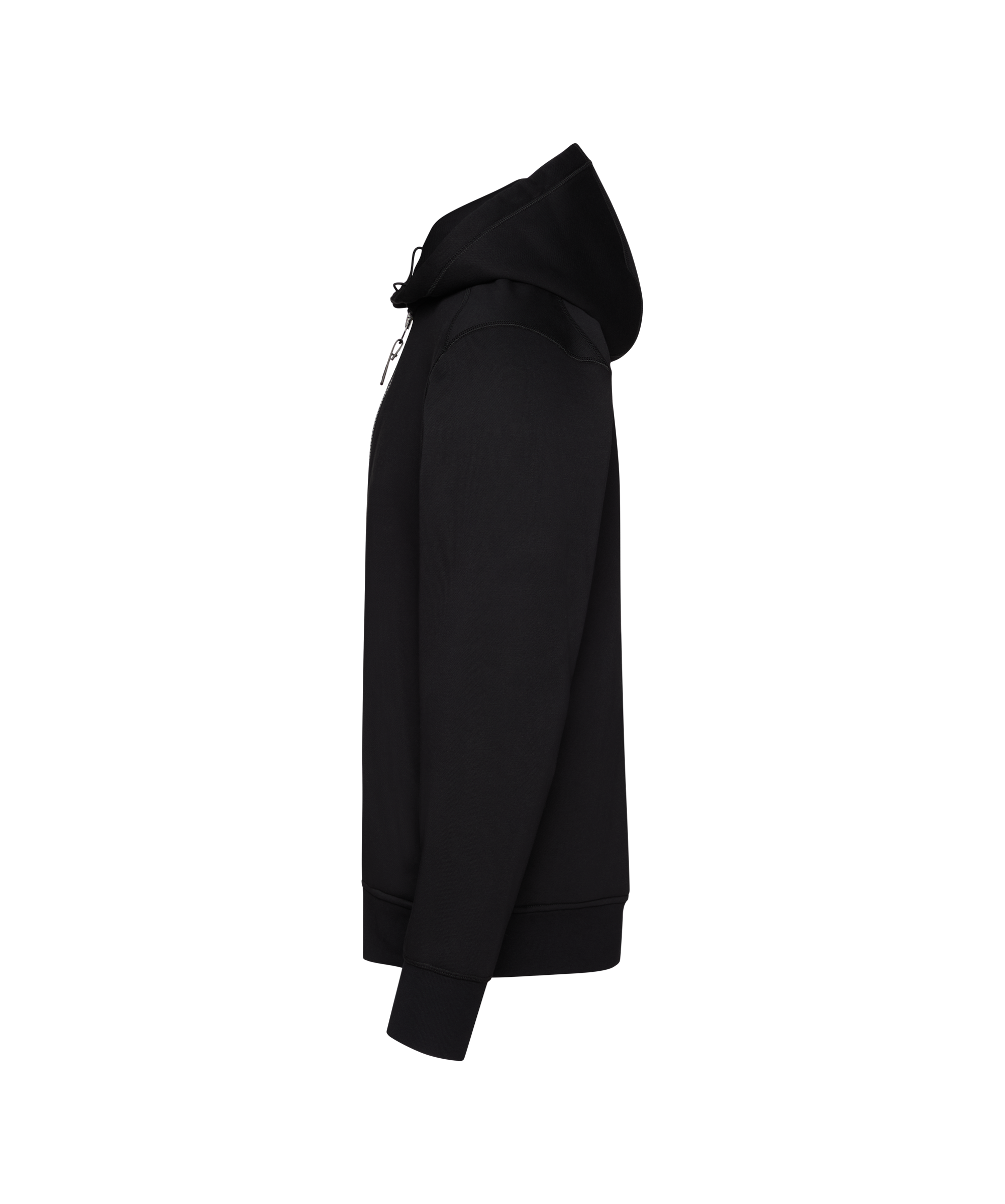 dassy grid hooded sweatshirt black side 
