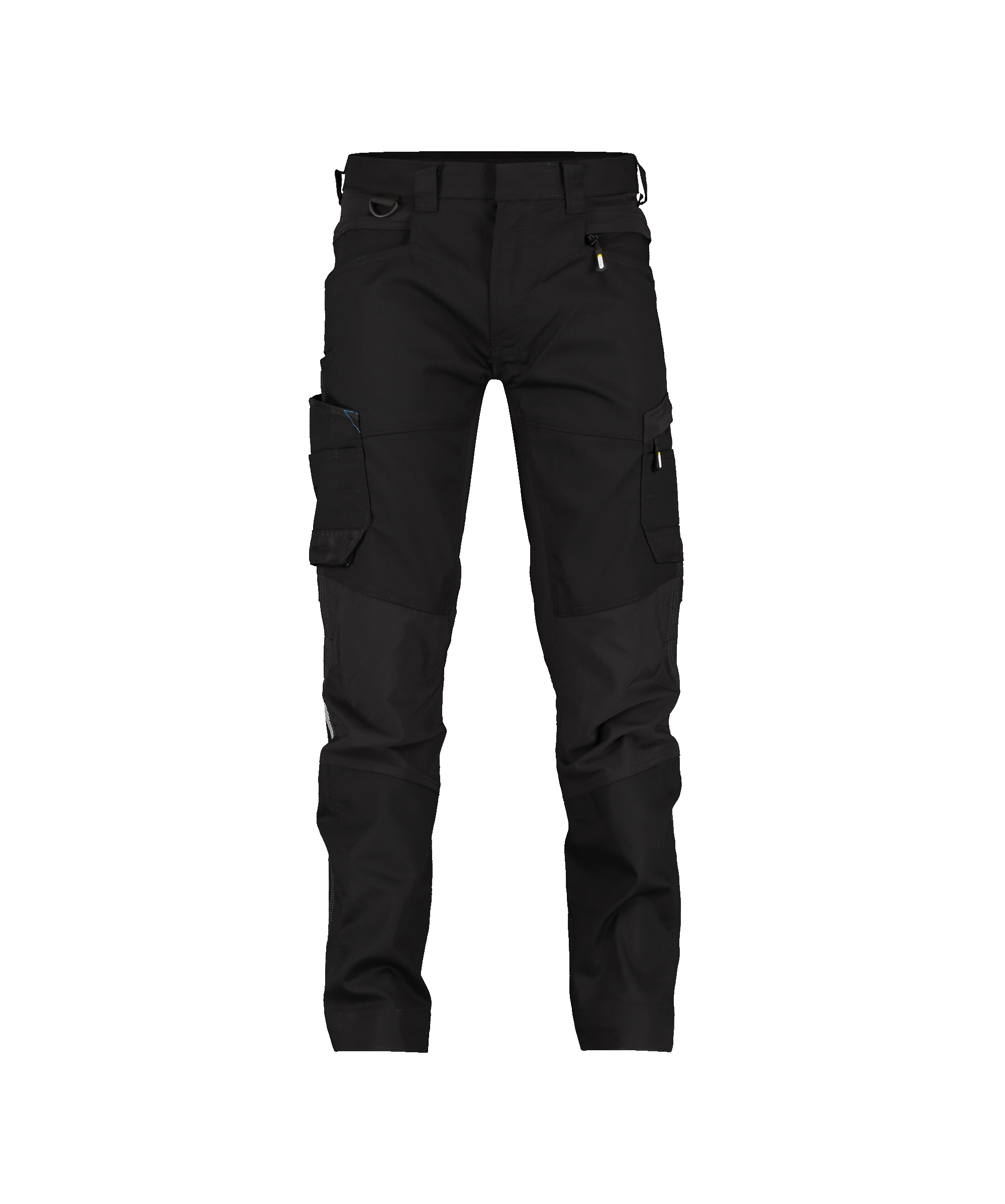 dassy helix work trousers with stretch black front 