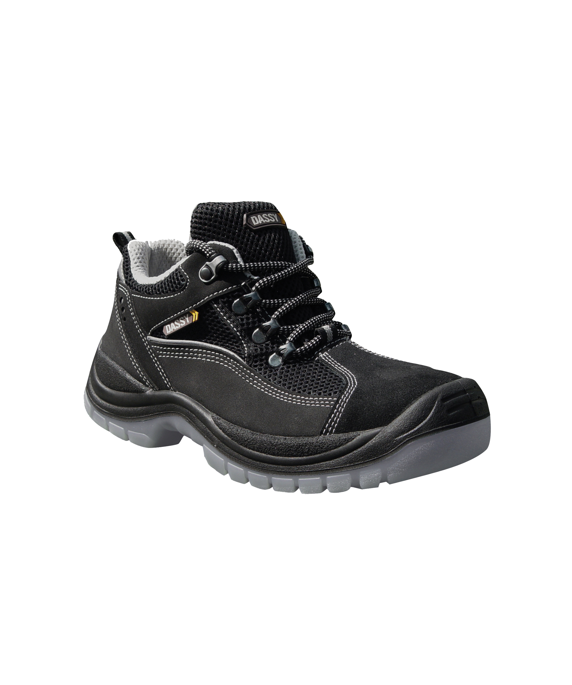 dassy jupiter s1p lowcut safety shoe black front 