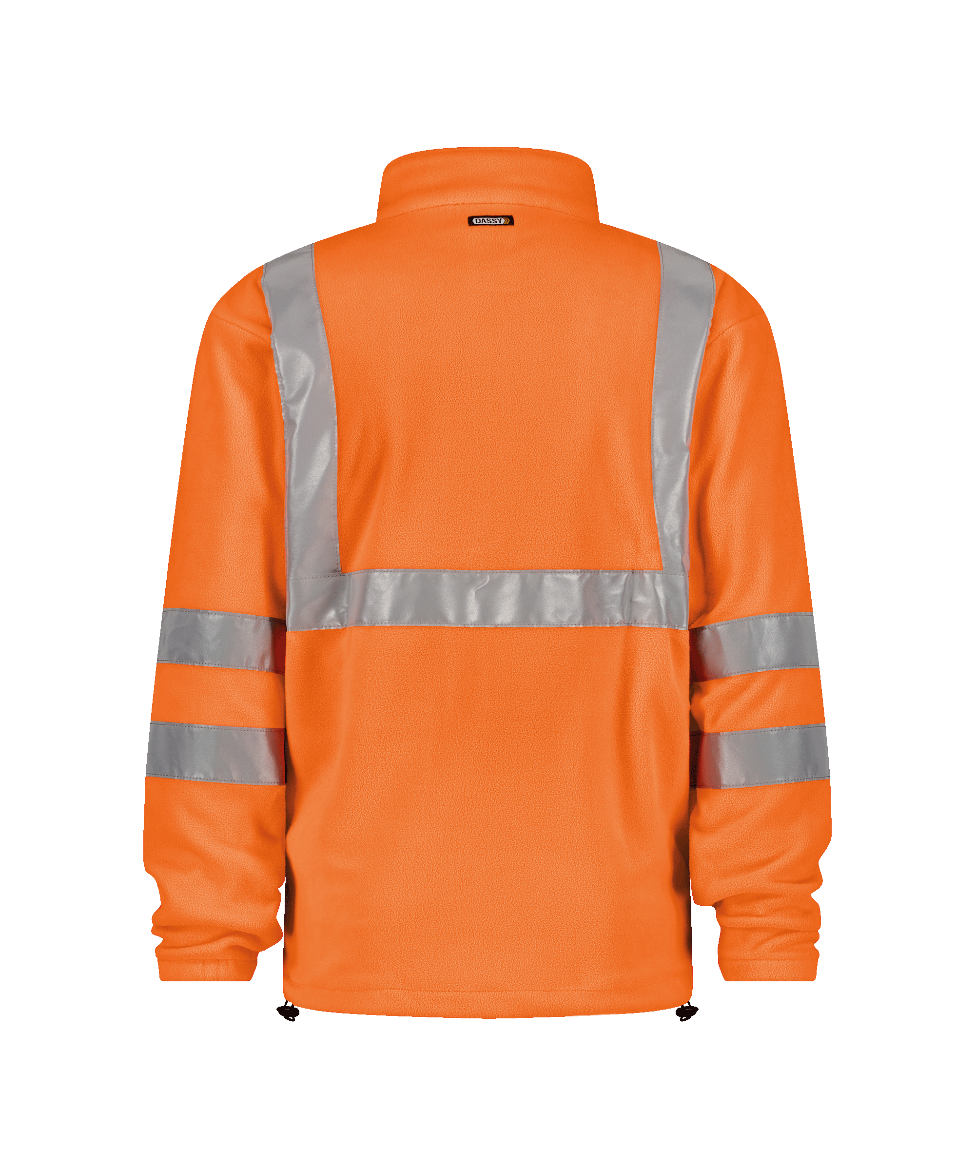 dassy kaluga high visibility fleece jacket fluo orange back 