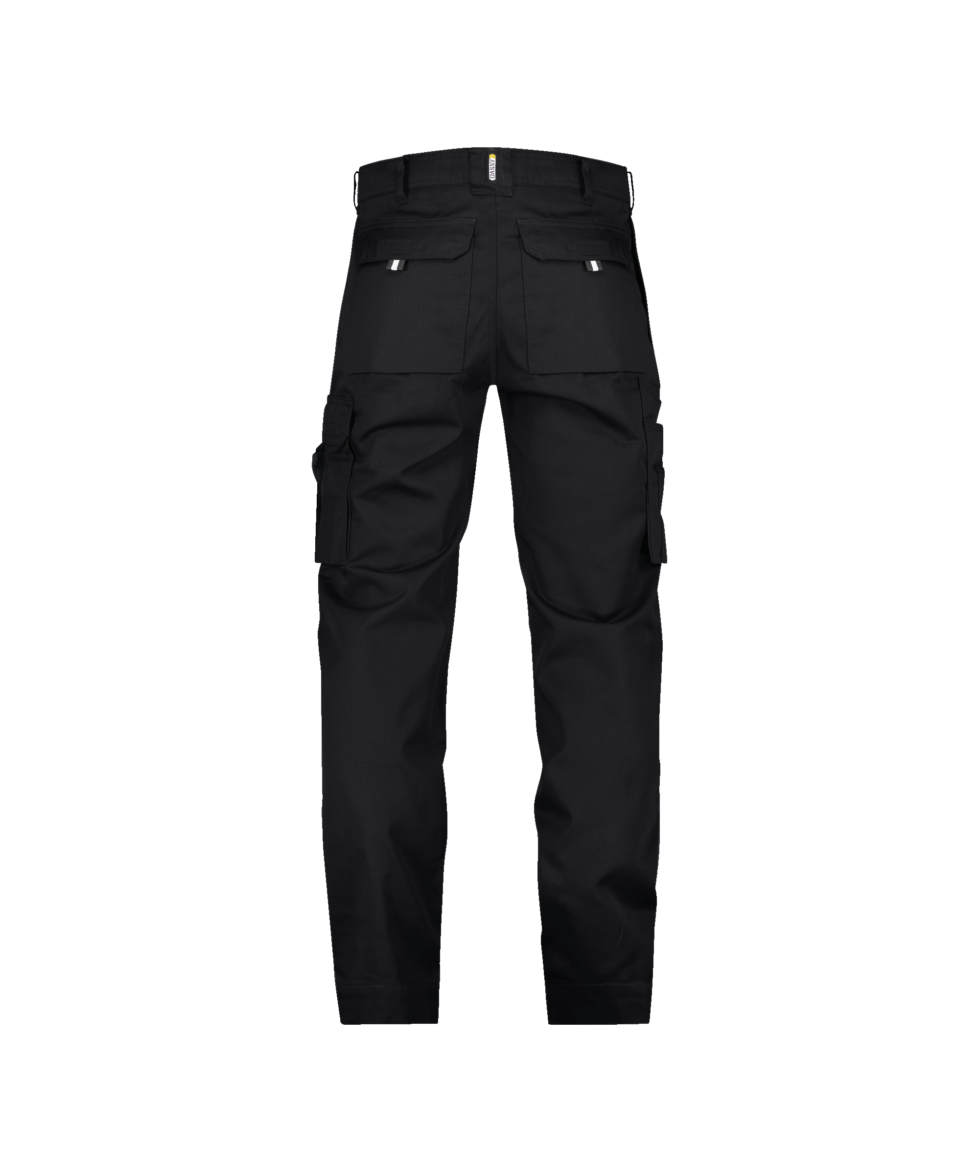 dassy miami work trousers with knee pockets black back 