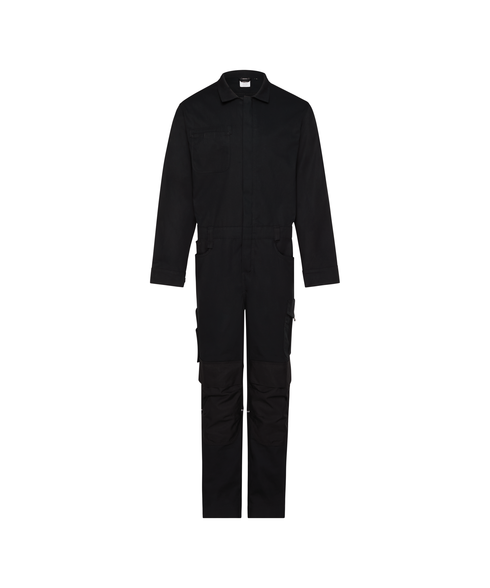 dassy moneo overall with knee pockets black front 