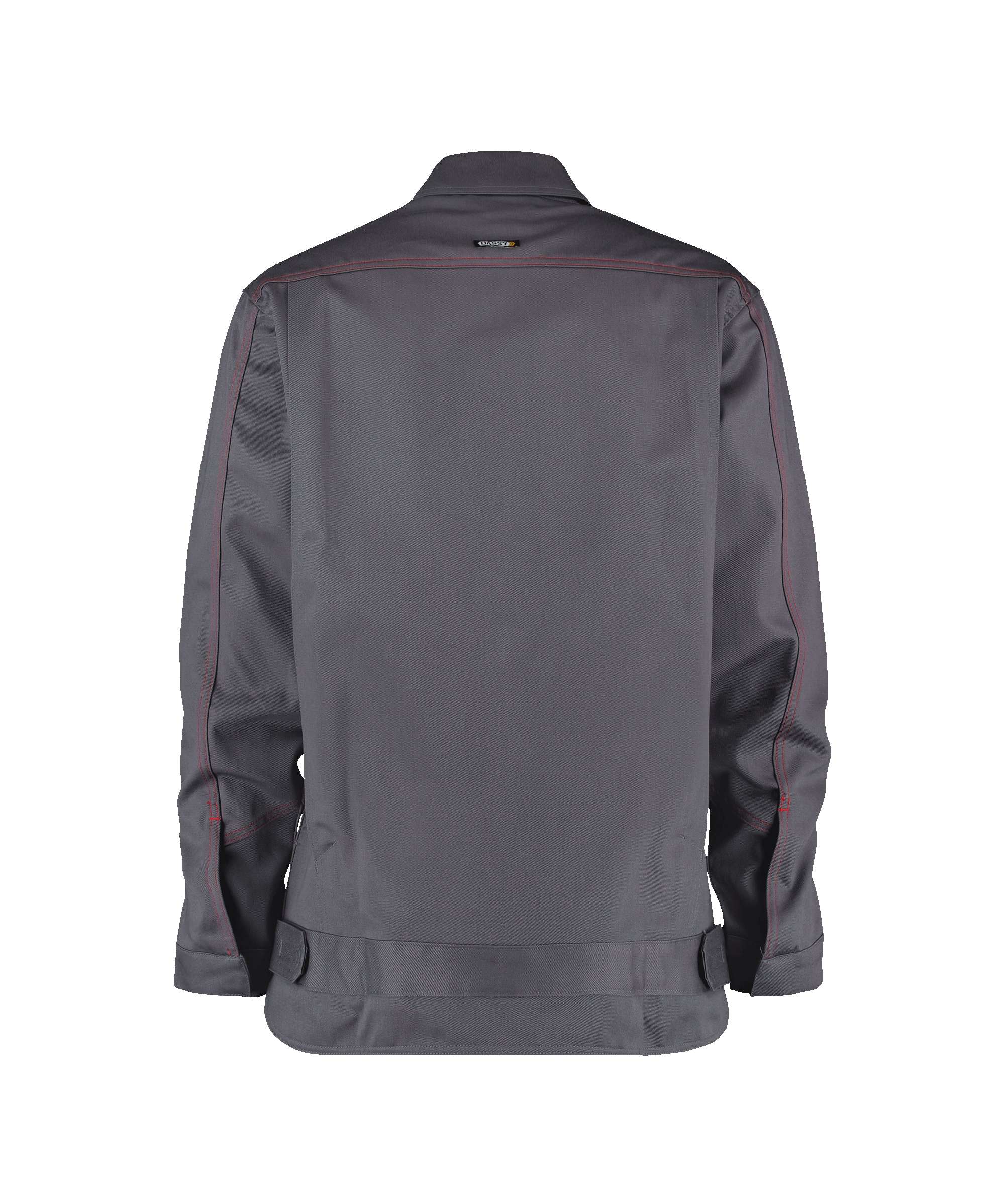 dassy montana flame retardant work jacket cement grey back 