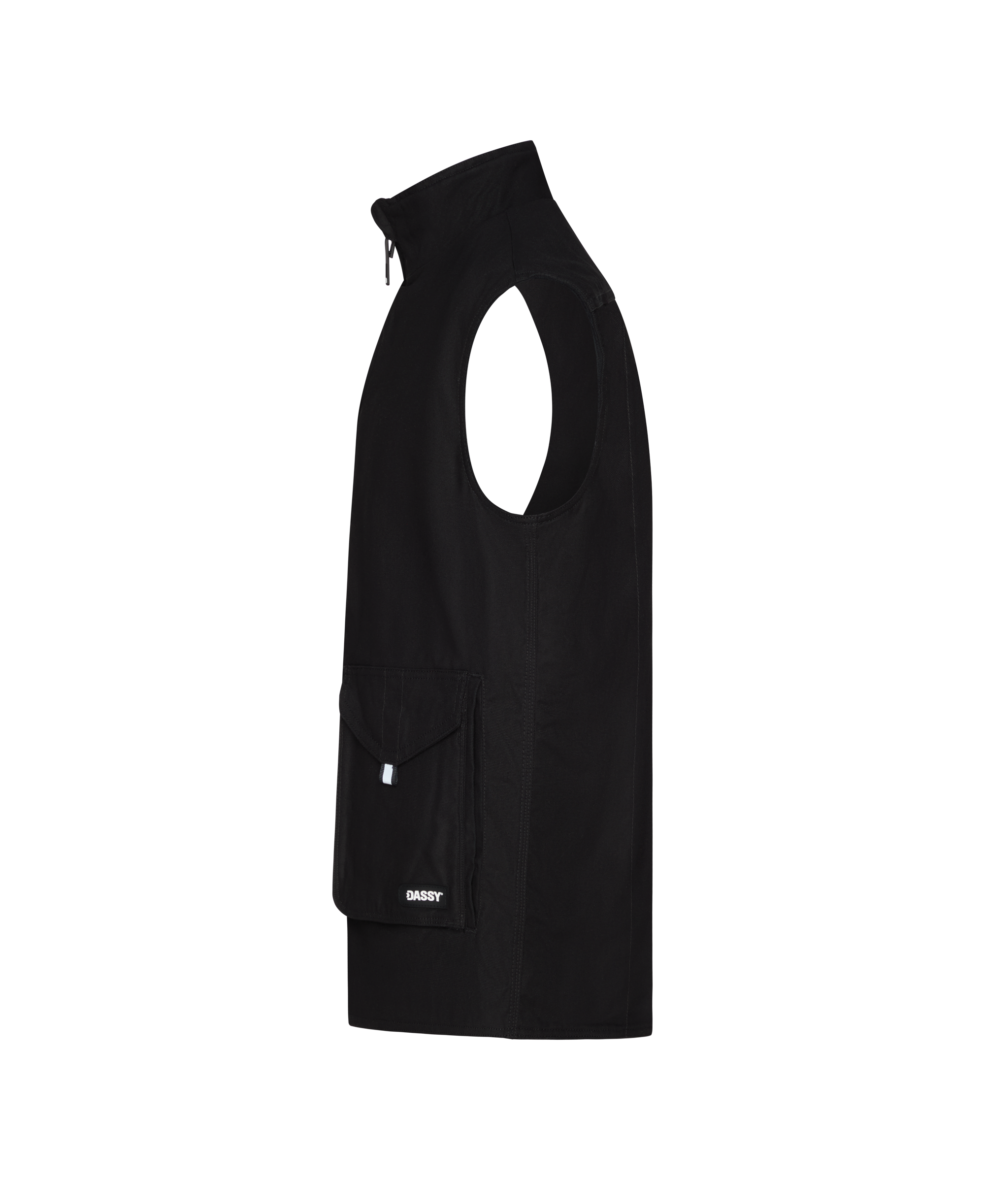 dassy morris bodywarmer black side 