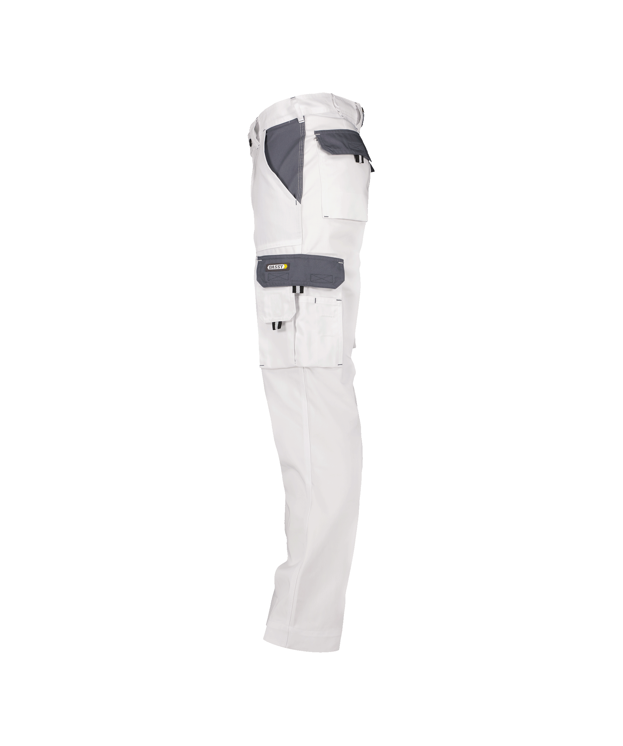 dassy nashville two tone work trousers white cement grey side 