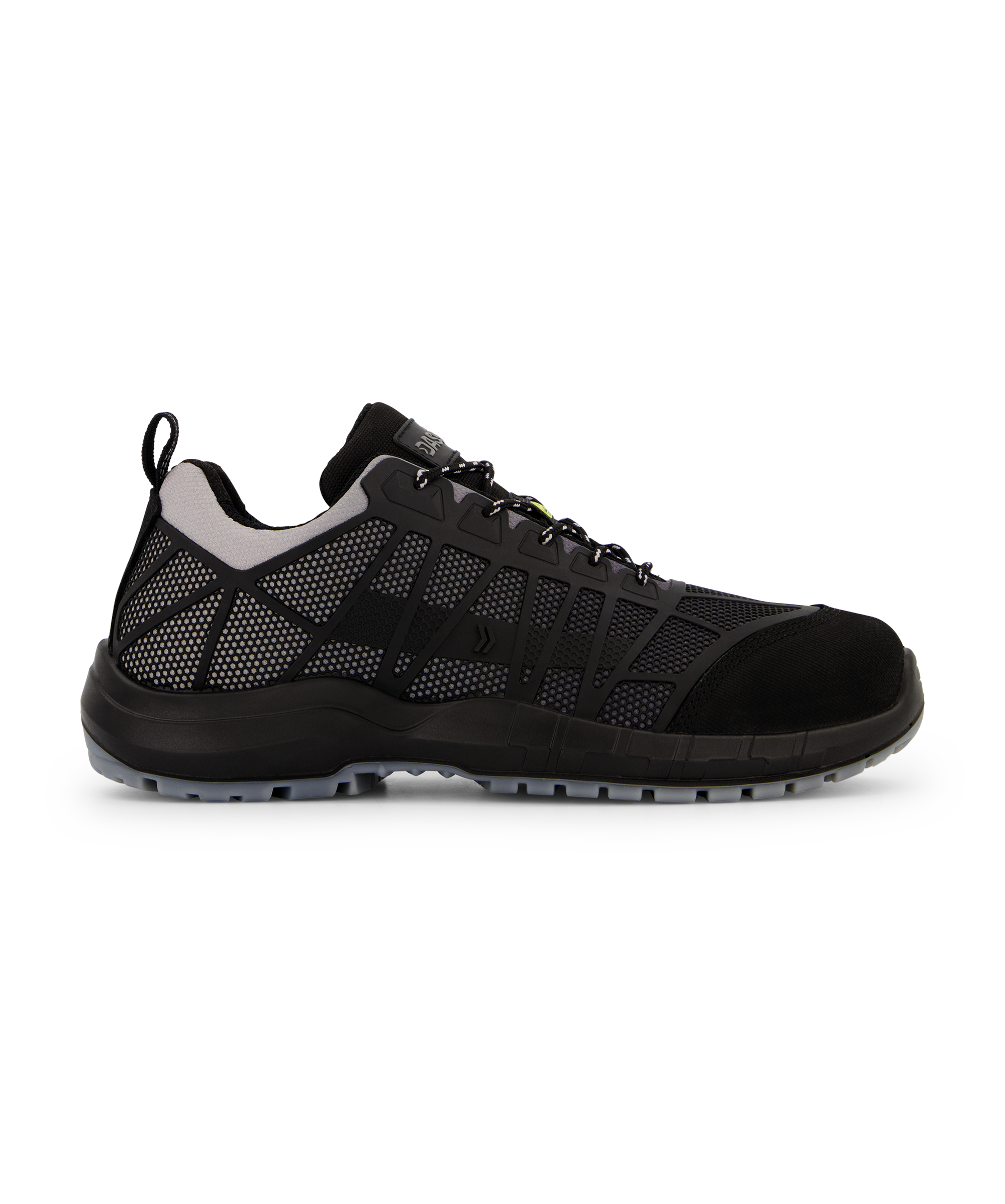 dassy nox s3 lowcut safety shoe anthracite grey black side 