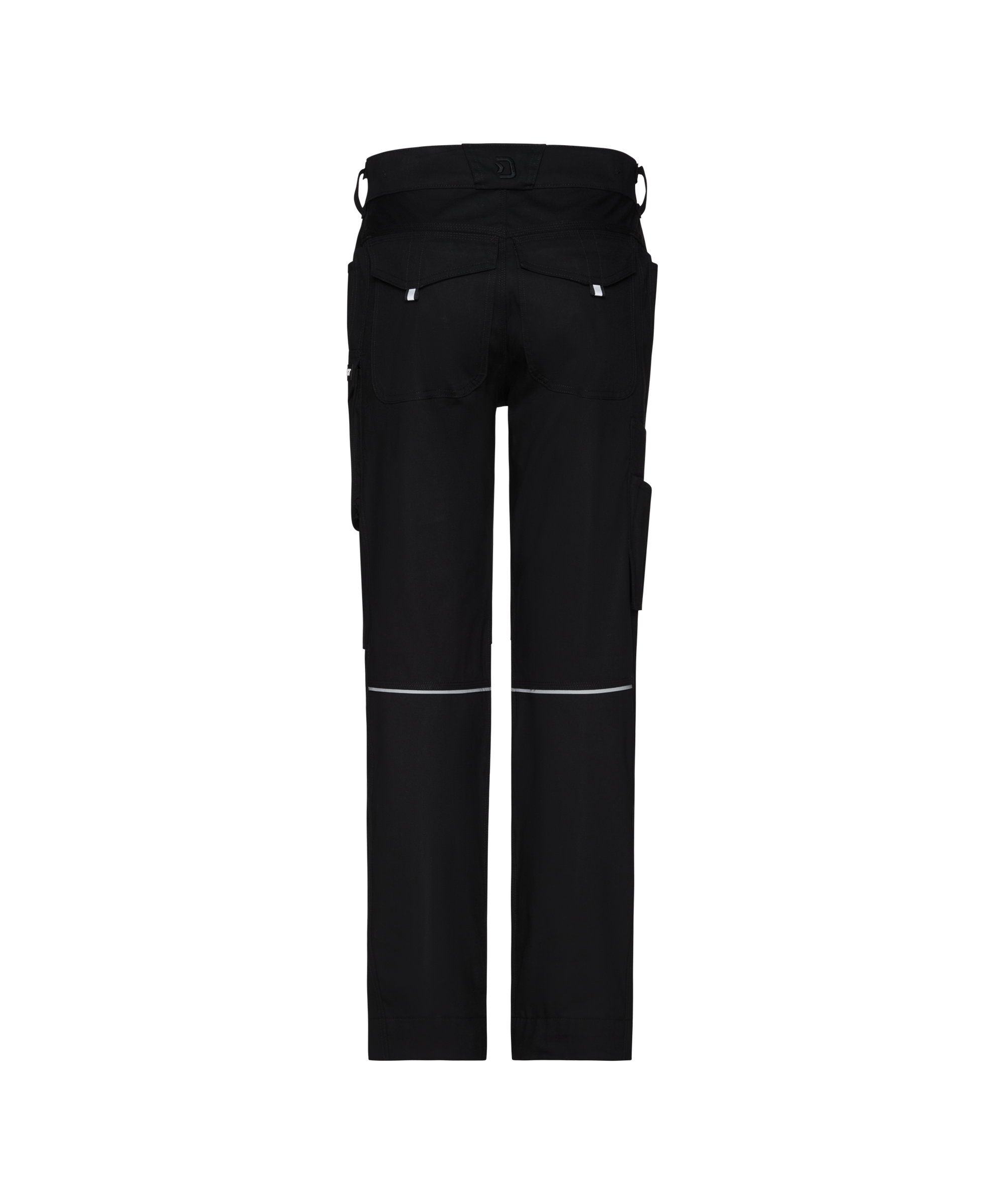 dassy ponti work trousers with knee pockets black back 