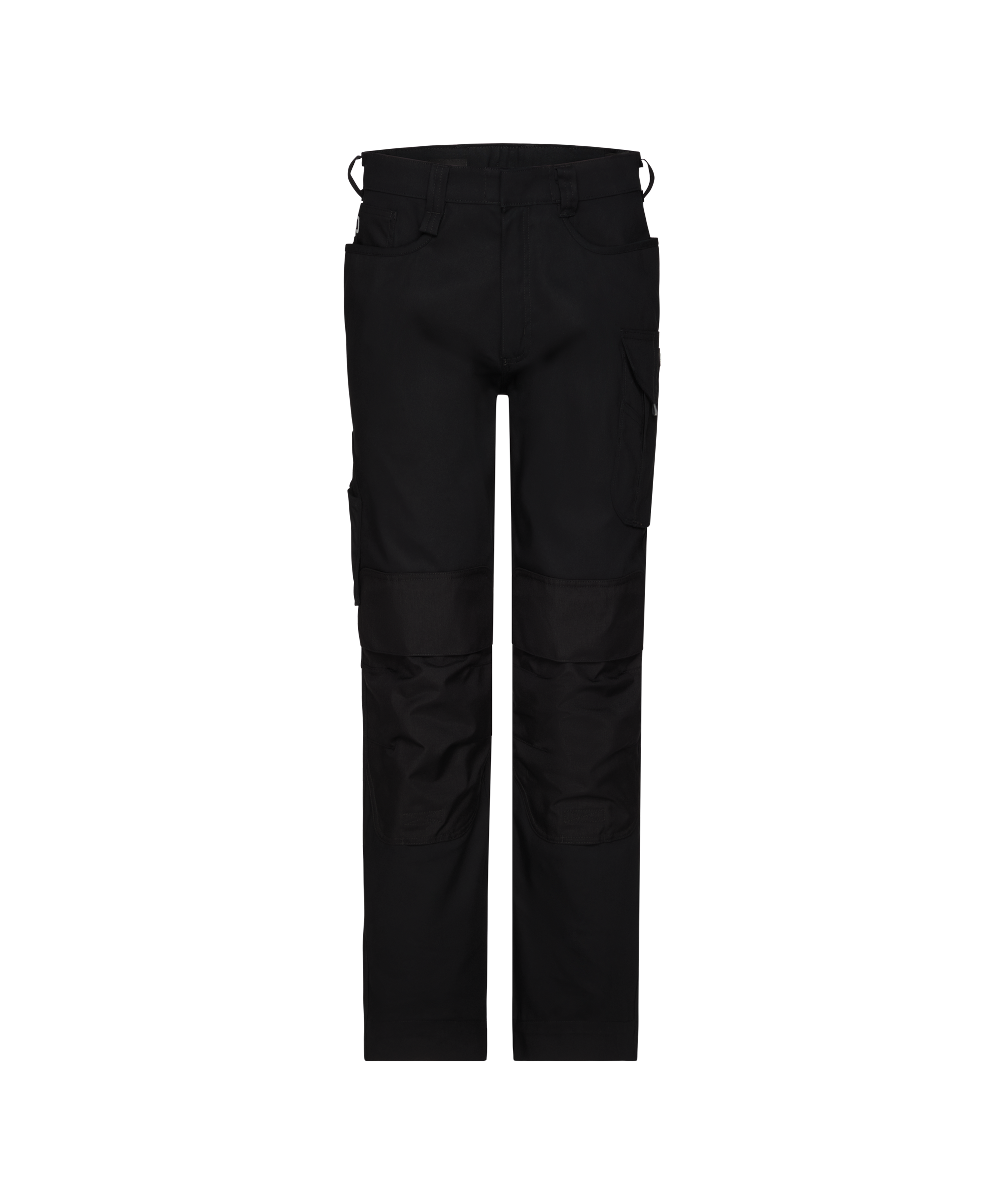 dassy ponti work trousers with knee pockets black front 