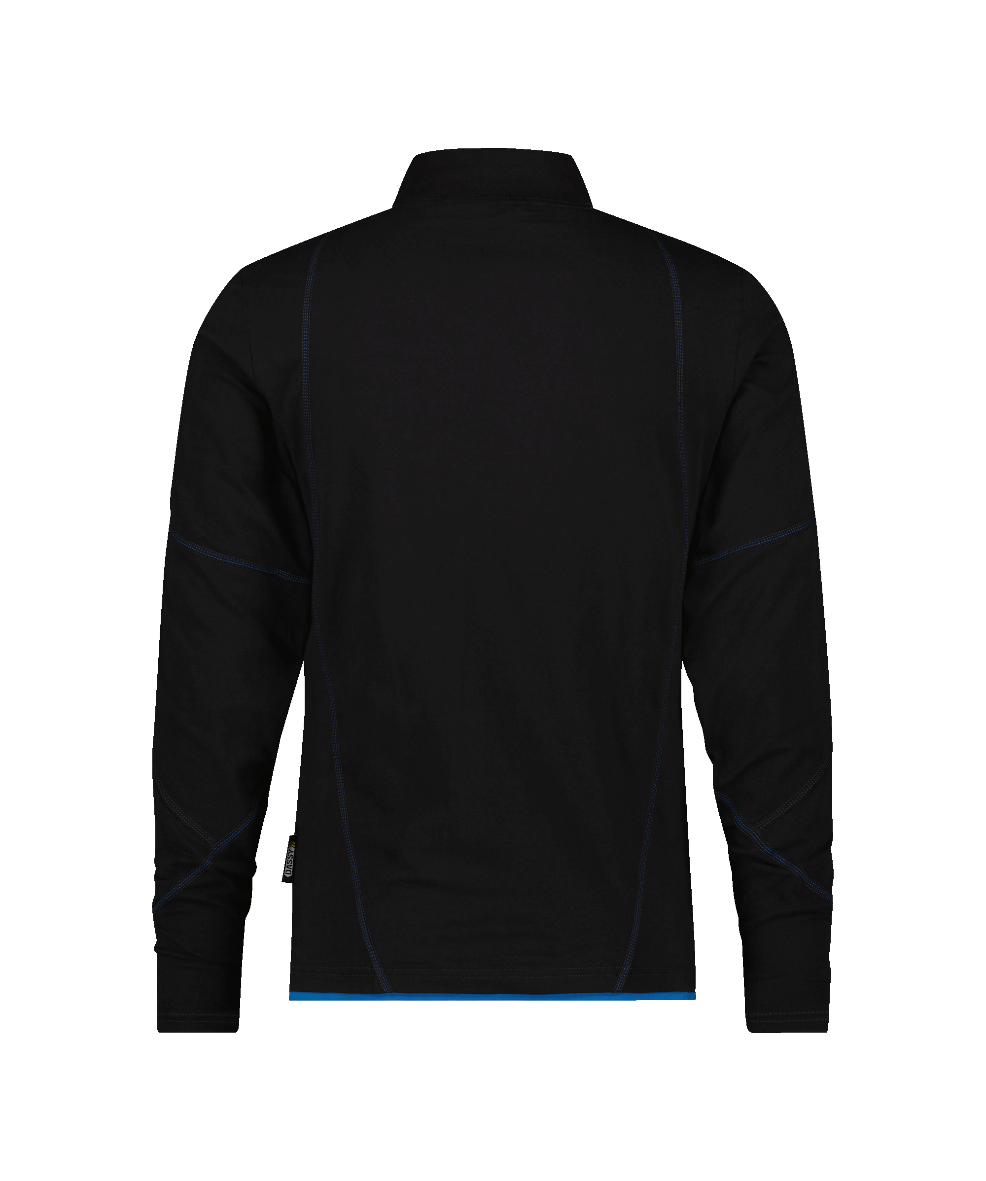 dassy sonic t shirt with long sleeves black azure blue back 
