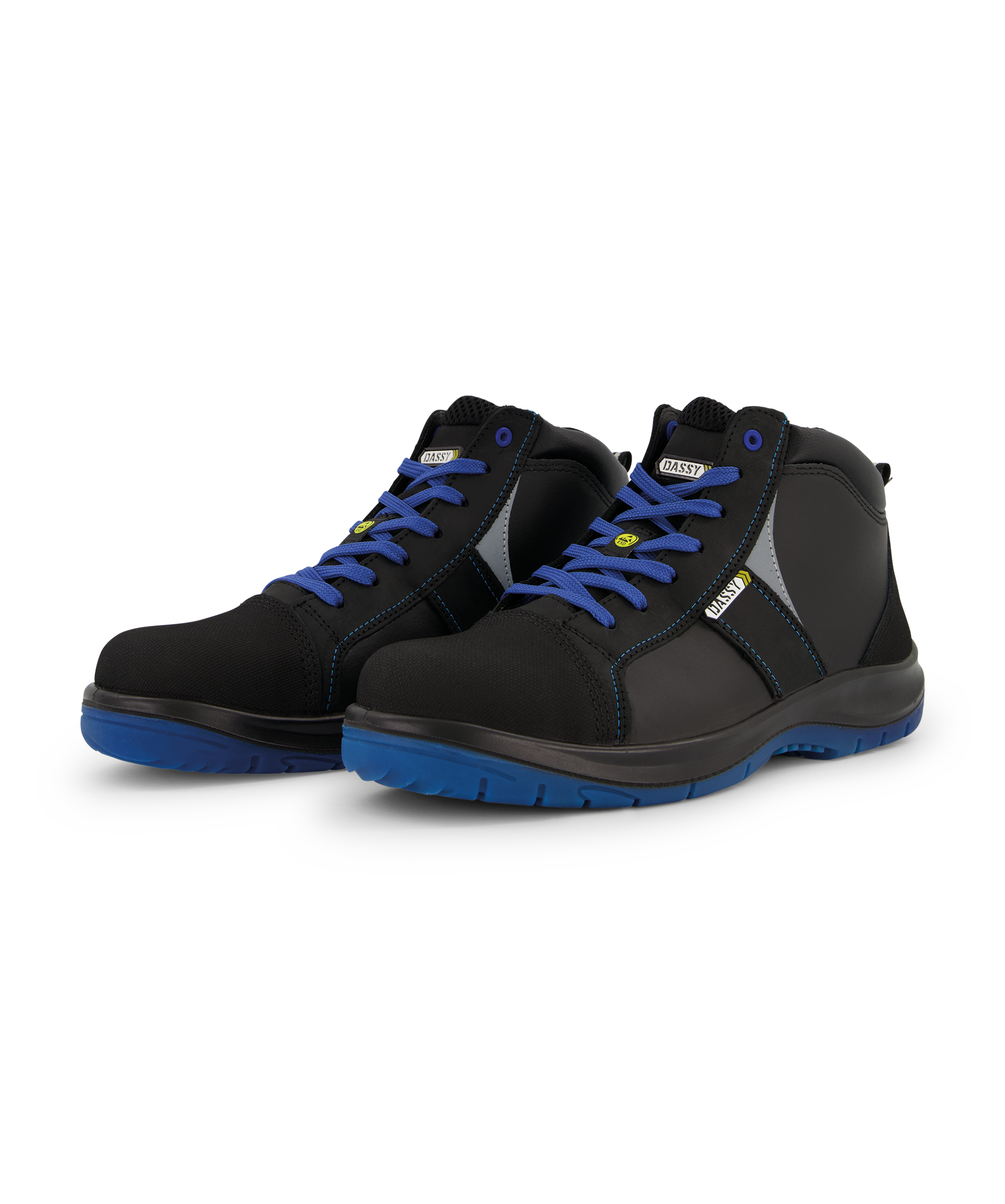 dassy sparta s3 midcut safety shoe black front 