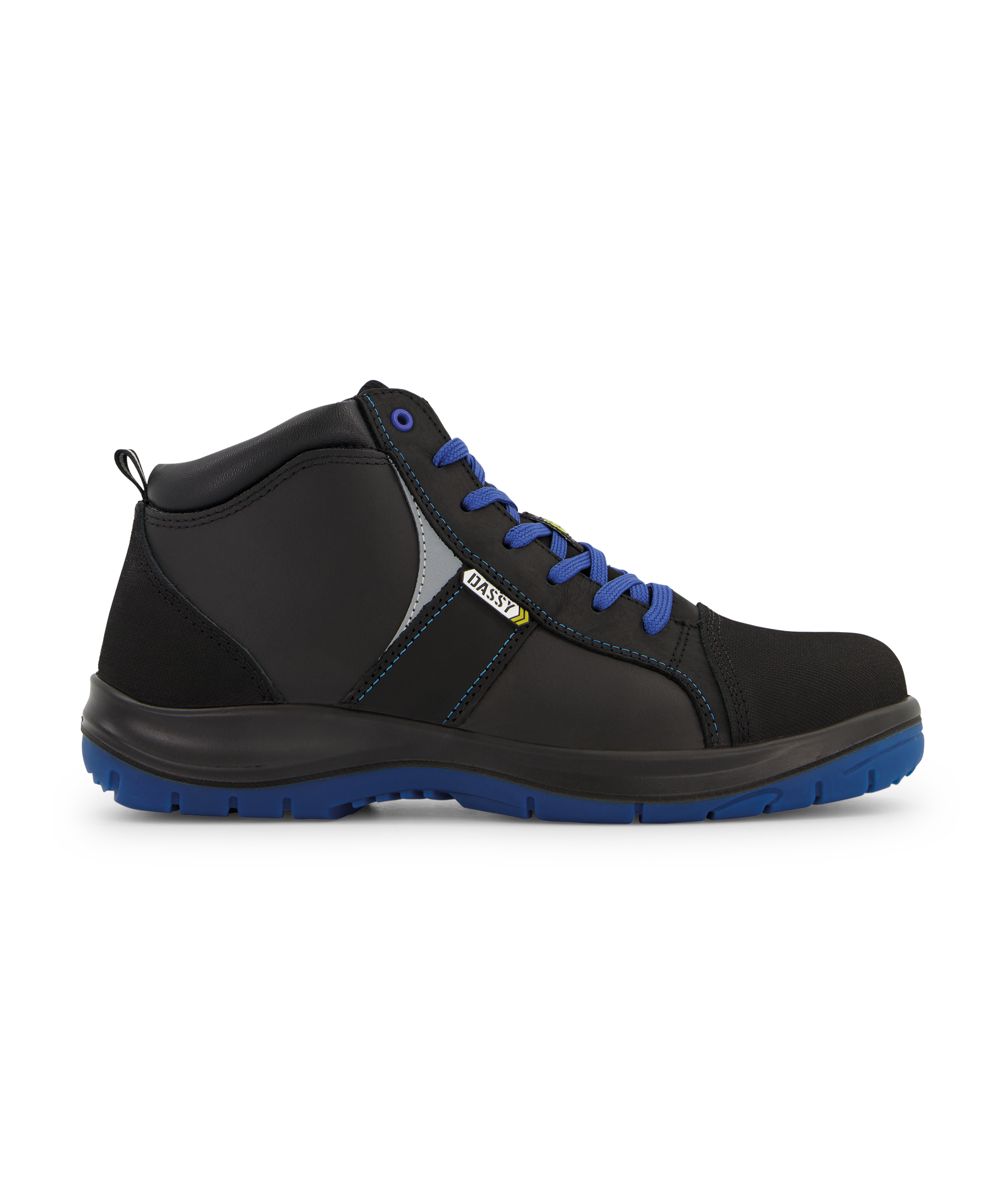 dassy sparta s3 midcut safety shoe black side 