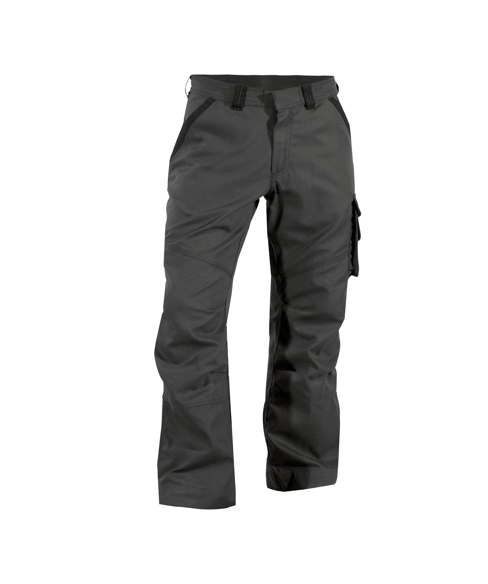 dassy stark canvas work trousers anthracite grey black front 