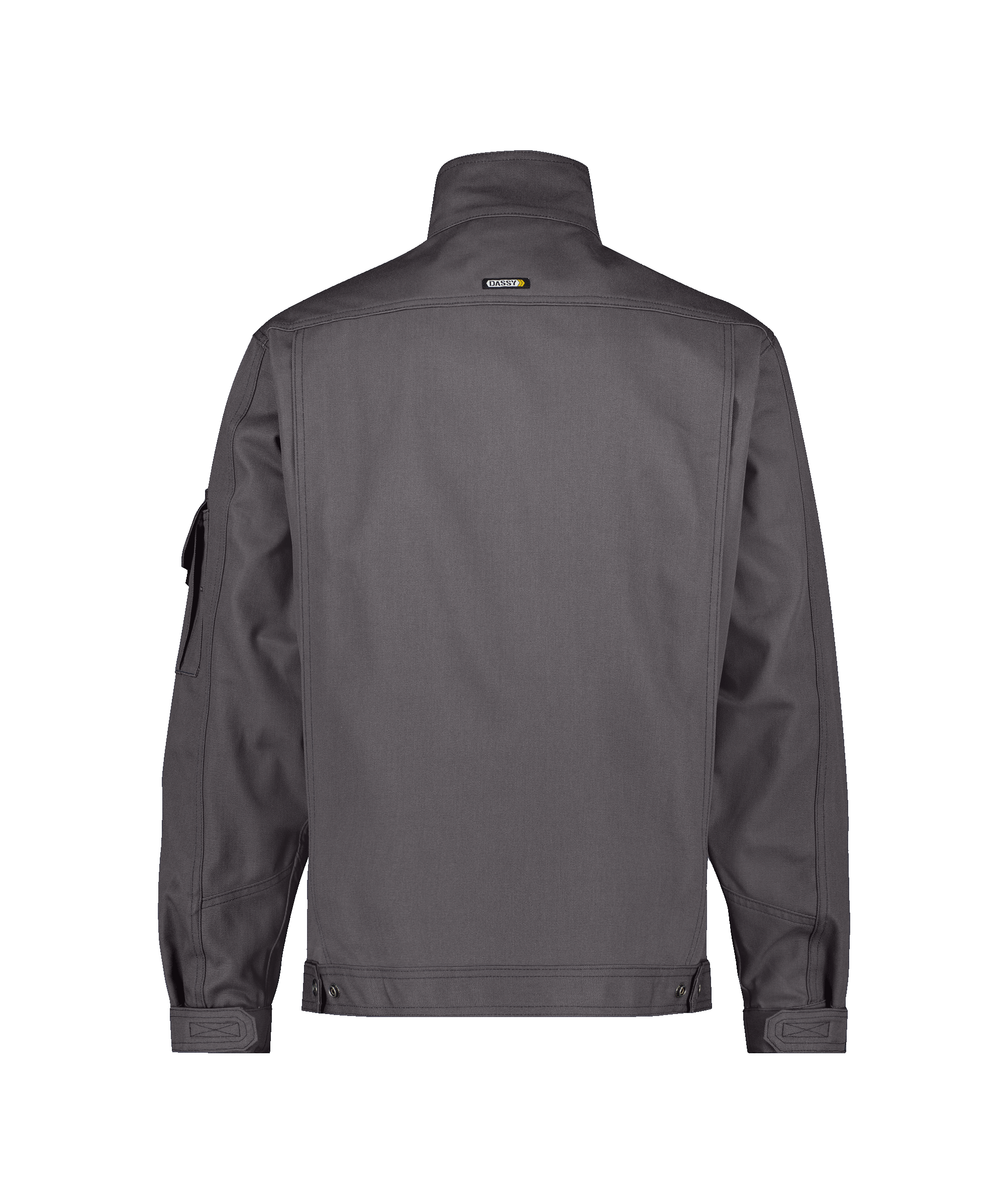 dassy tulsa canvas work jacket cement grey back 