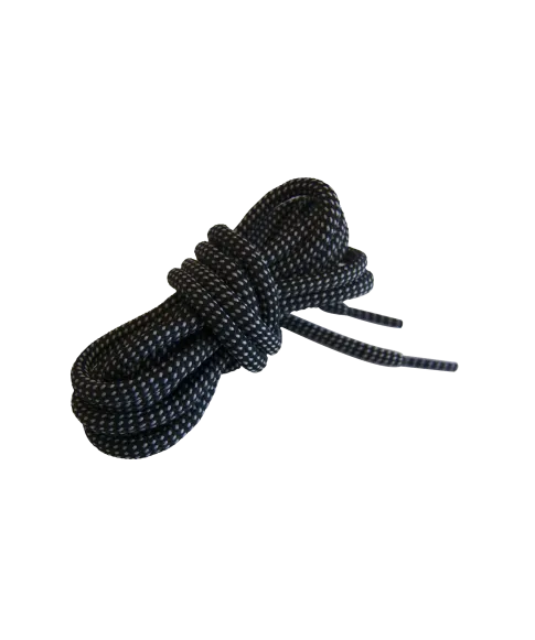 dassy ceres 130cm round laces 130cm (per pack of 5 pairs) black front 