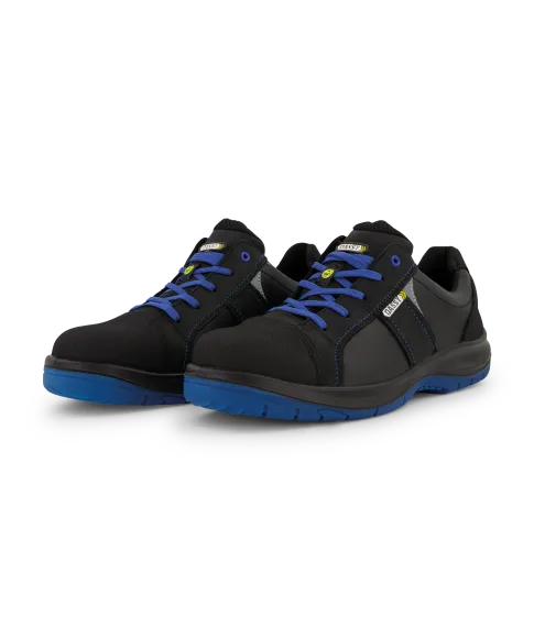 dassy corus s3 lowcut safety shoe black front 