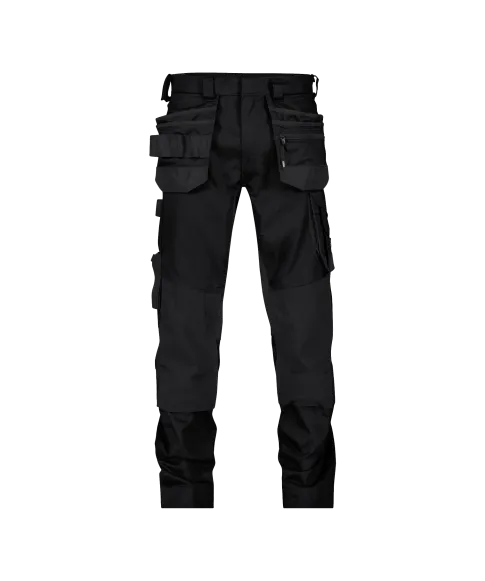 dassy flux next trousers with stretch holster and knee pockets black front 