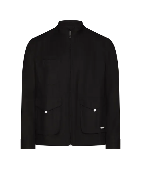 dassy foster work jacket black front 
