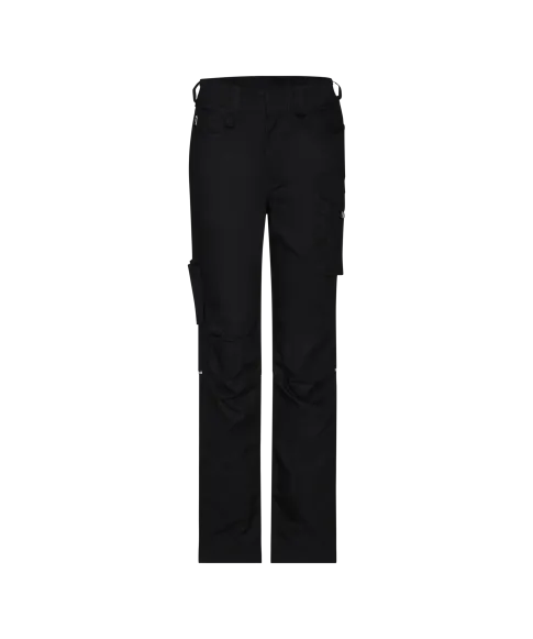 dassy gaudi flex women work trousers with stretch for women black front 