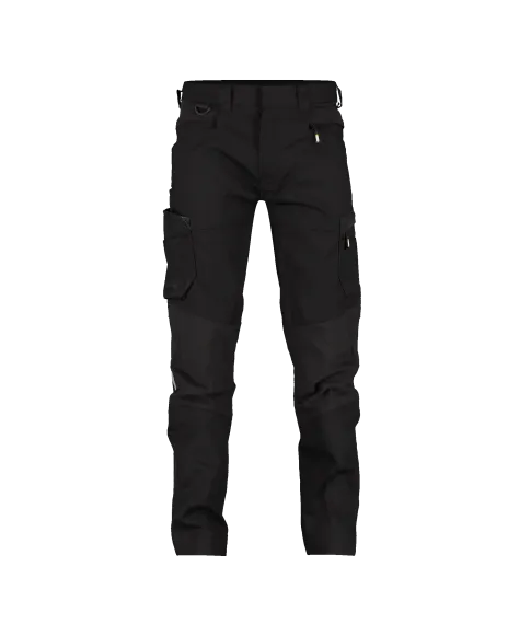 dassy helix work trousers with stretch black front 
