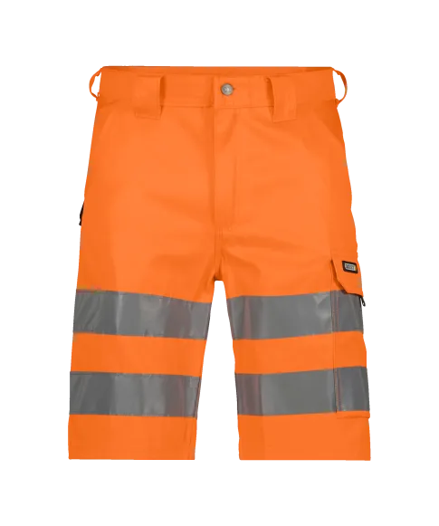 dassy idaho high visibility work shorts fluo orange front 
