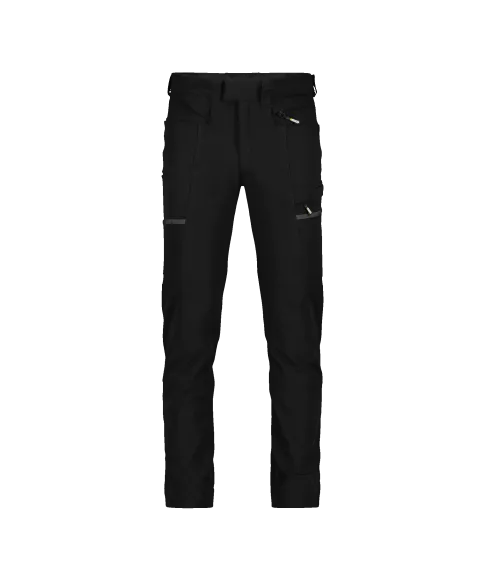 dassy storax stretch work trousers black front 