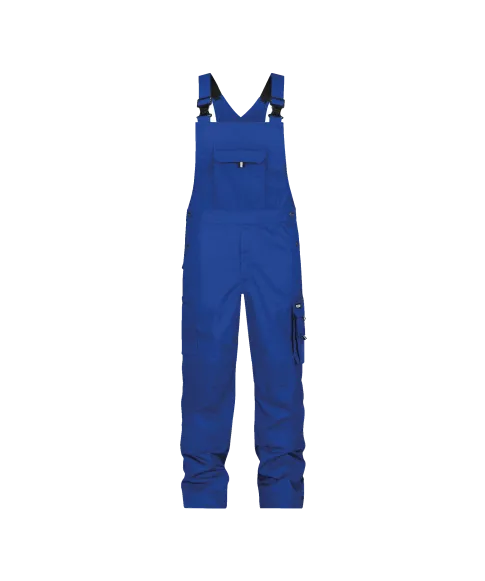 dassy ventura brace overall with knee pockets royal blue front 