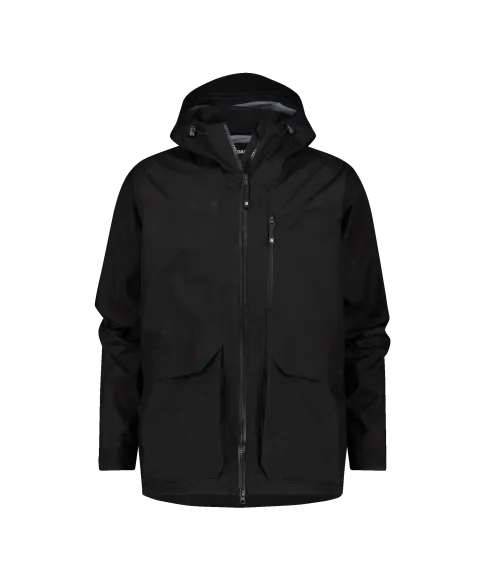 dassy virunga rain jacket black front 